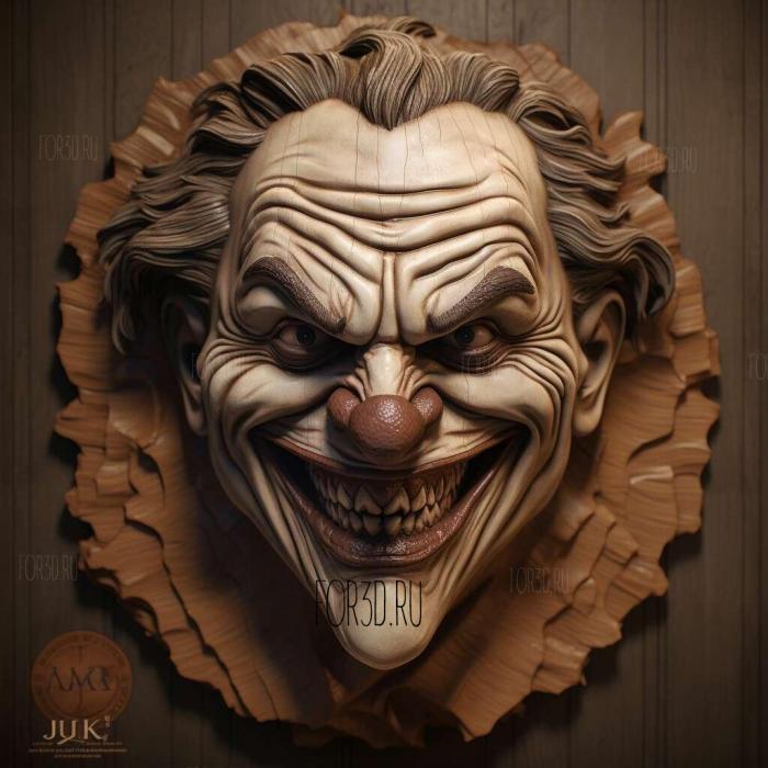 Joker Sketchfab 4 stl model for CNC